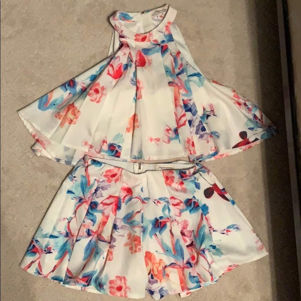 two piece floral set